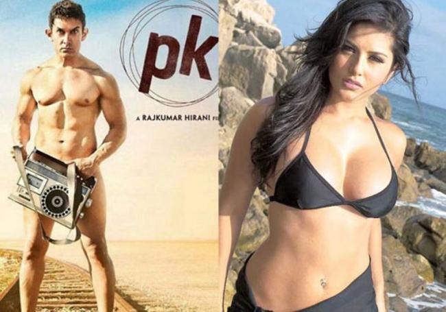 Sunleon Nude Sex - Sunny Leone trends on Twitter after release of Aamir KhanÃ¢â‚¬â„¢s nude PK  poster - News Nation English